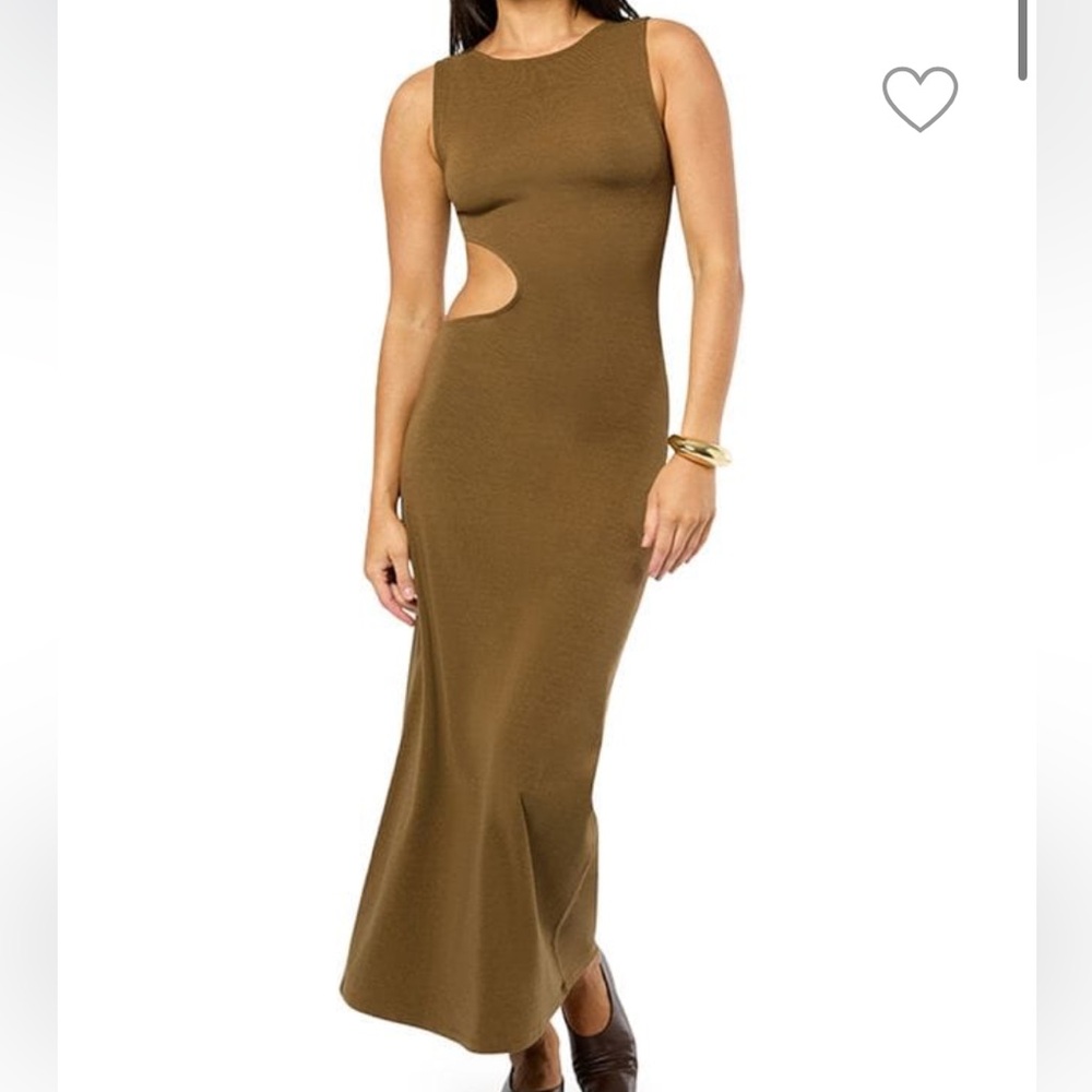 WeWoreWhat NEW Elegant Brown Sleeveless Dress